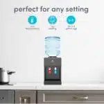 Avalon Premium Hot/Cold Top Loading Countertop Water Cooler Dispenser With Child Safety Lock. UL/Energy Star Approved- Black