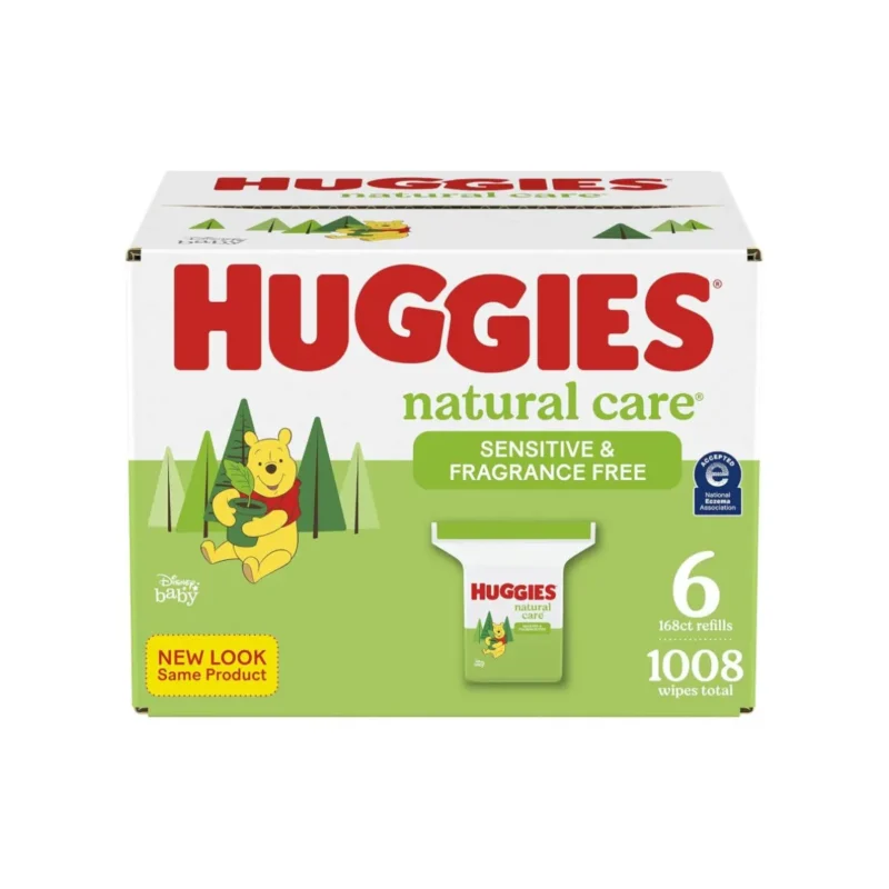 Baby Wipes, Natural Care Sensitive, UNSCENTED, 6 Refill Packs, 1,008 Wipes