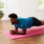 Basics 1/2 Inch Extra Thick Exercise Yoga Mat with Carrying Strap, Pink