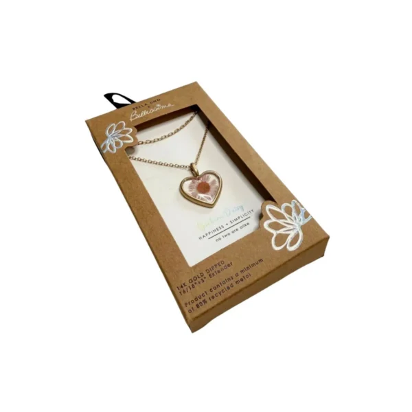 Bella Uno Wildflowers 14k GOLD DIPPED Necklace 16 Inch