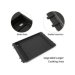 Beurbcikue 7566 Grill Griddle for Weber Genesis 300 Series Cast Iron Cooking Griddle Replacement Parts for Weber Genesis E310 E320 E330 S310 S320 S330 EP310 EP320 EP330, Black