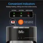 Brio Bottom Loading Water Cooler Water Dispenser ? Essential Series - 3 Temperature Settings - Hot, Cold & Cool Water - UL/Energy Star Approved