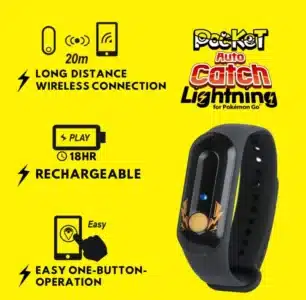 Brook Pocket Auto Catch Lightning - Simple and Easy to Use by Lightning LED Lights, Auto Spin and Catching Pocket Monsters, Collecting Items, Wristband Bracelet Accessory