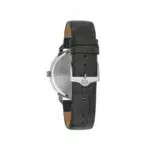 Bulova Mens Classic Quartz Watch 41mm Silver-Tone Stainless Steel Case Black Leather Strap with Silver-White Dial (96A133)