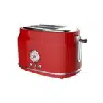 Culinary Chef 2 Slice Toaster with Extra Wide Slots for Toast, Bagels, and Bread - Retro Toaster - Red