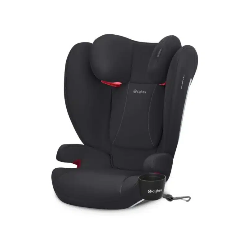 Cybex Solution B-Fix High Back Booster Car Seat ? Lightweight, LATCH System, Side-Impact Protection, Adjustable Headrest, for Kids 40-120 lbs, Comfortable & Secure Design, Volcano Black