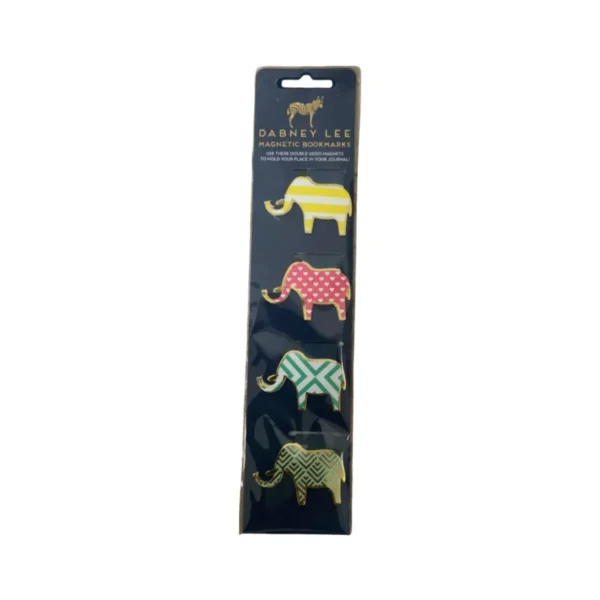 Dabney Lee Magnetic Bookmarks Elephants