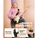 Donner 30 Inch Electric Guitar Kid Beginner Kit ST Style Mini Size ST Electric Guitar Junior Starter Package Black with Amp, 600D Bag, Tuner, Picks, Cable, Strap, Extra Strings DSJ-100