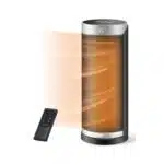 Dreo Space Heater for Indoor Use, 16 inch Portable Electric Heater with Remote for Bedroom, 1500W PTC Ceramic Fast Heating with Thermostat, Overheating &Tip-Over Protection, 70°Oscillating, 12H Timer
