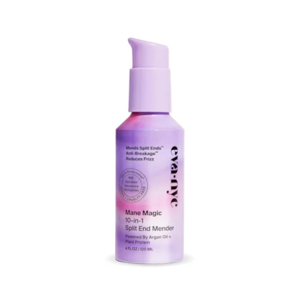 Eva NYC Mane Magic 10-in-1 Split End Mender Hair Treatment, 4 Fl Oz, Repairs ends for healthier, stronger & Damaged hair, GMO, Cruelty-Free
