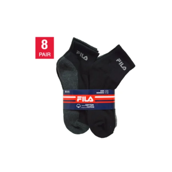 FILA Men's Athletic Performance Quarter Socks 8Pair/ Pack