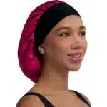 Firstline evolve fuchsia satin wide edge bonnet, Pink