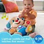 Fisher-Price Baby & Toddler Toy Laugh & Learn Smart Stages Puppy Musical Plush with Lights
