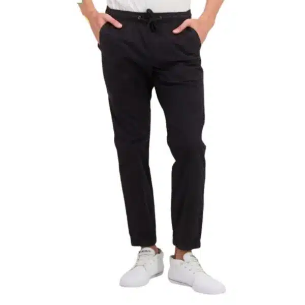 GAP Men Regular Fit Plain Jogger Pants, Black
