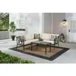 Hampton Bay Harmony Hill 3-Piece Outdoor Sectional with Almond Cushions
