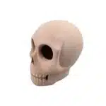 Hyde and EEK! Light Pink Terracotta Grinning Skull Halloween Decor