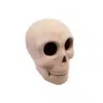 Hyde and EEK! Light Pink Terracotta Grinning Skull Halloween Decor
