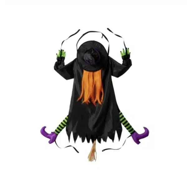 Hyde & Eek Crashing Witch Halloween Decoration 48” Wrong way Wilma Betty Bash