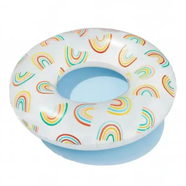 Inflatable Round Swim Tube Pool Float Inner Tube Rainbow Summer Beach Lake 31”