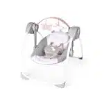 Ingenuity Comfort 2 Go Compact Portable 6-Speed Baby Swing with Music, Folds for Easy Travel-Flora the Unicorn (Pink), 0-9 Months