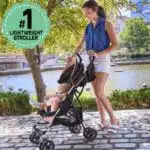Ingenuity3D Mini Convenience Stroller ? Lightweight Stroller, Compact Fold, Multi-Position Recline, Canopy with Pop Out Sun Visor and More ? Umbrella Stroller for Travel, Dusty Rose Pink