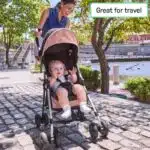 Ingenuity3D Mini Convenience Stroller ? Lightweight Stroller, Compact Fold, Multi-Position Recline, Canopy with Pop Out Sun Visor and More ? Umbrella Stroller for Travel, Dusty Rose Pink
