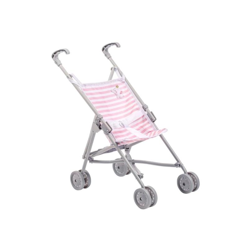 JC Toys Berenguer Boutique Single Umbrella Baby Doll Stroller Elephant Theme Pink Ages 2 +