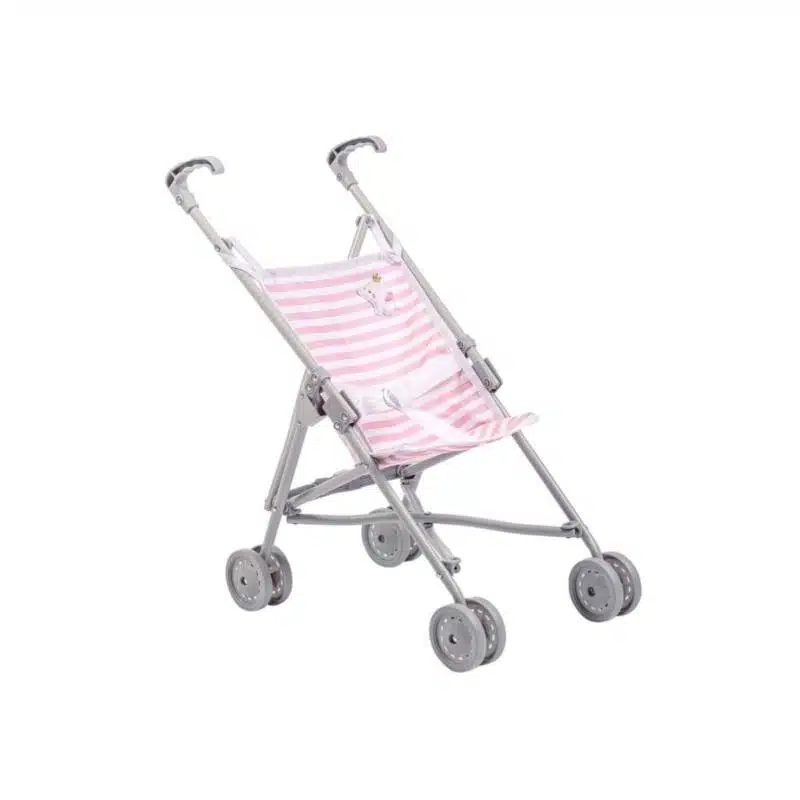 JC Toys Berenguer Boutique Single Umbrella Baby Doll Stroller Elephant Theme Pink Ages 2 +