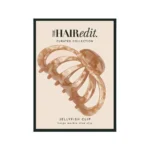 Jellyfish Marble Claw Clip - Latte