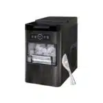 Kenmore Front Load Ice Maker - Pellet Machine à Glace, Serves 9 Pebble Ice Cubes in 6 mins, Crunchy Ice Nugget for Drinks, Self Cleaning Portable 26 Lbs/24Hrs Capacity, Stainless Steel Black