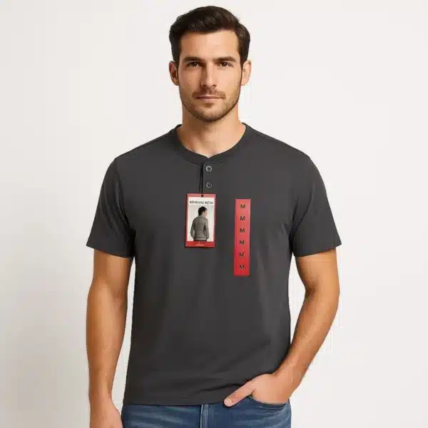 Kenneth cole men's premium henley grey. M/M