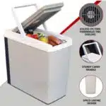 Koolatron Portable Cooler - Electric Cooler for Car, Camping, Travel, 12 V Insulated Hard Sided Refrigerator for Vehicle, Boat, Truck, Warming & Cooling, Cools Drinks,Food for Road Trip, 18 qt