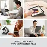 Logitech Combo Touch iPad Pro 12.9-inch (5th, 6th gen - 2021, 2022) Keyboard Case - Detachable Backlit Keyboard with Kickstand, Click-Anywhere Trackpad, Smart Connector - Oxford Gray; USA Layout