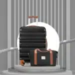 LONG VACATION 6 Piece ABS+PC Hardshell Luggage Set with Spinner Wheels, Lightweight suitcase set with TSA Lock & YKK Zipper