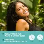 Maui Moisture Scalp Care Clarifying Shampoo, Apple Cider Vinegar Curly Hair Shampoo Moisturizes & Removes Scalp Build-Up, Sulfate-Free Surfactants, 385 ml