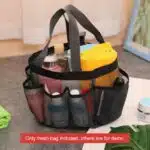 Mesh Shower Bag Hanging Toiletry Bag College Dorm Essentials Bag Portable Wash Bag Quick Dry Cosmetic Bag Shower Organizer for Bathroom Dorms Beach Camping Shopping Travelling