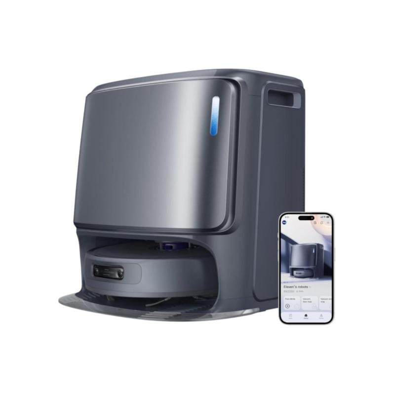 Narwal Freo Z Ultra Robot Vacuum and Mop Combo, Dual RGB Cameras and Chips, AI Avoidance, 12000Pa Suction, Real-Time Decisions, Adaptive Hot-Water Self Wash & Self Emptying, Pet Hair, Quiet, Grey