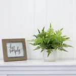 Nearly Natural 13in. Artificial Boston Fern Plant with Decorative Planter , Green