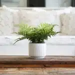 Nearly Natural 13in. Artificial Boston Fern Plant with Decorative Planter , Green