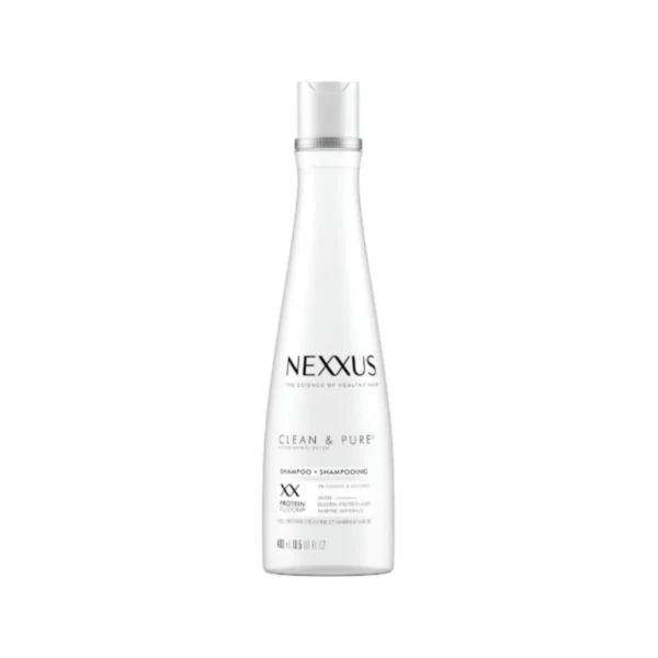 Nexxus Clean & Pure Shampoo nourishes all hair types Moisture silicone free, paraben free, dye free 400 ml