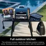 Ninja Woodfire Grill & Griddle Plate, Compatible with OG800 and OG900 Series, 2-in-1 Grill and Griddle Functionality, Ceramic, Nonstick Coating, Black, 285HY901C (Canadian Version)
