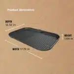 Ninja Woodfire Grill & Griddle Plate, Compatible with OG800 and OG900 Series, 2-in-1 Grill and Griddle Functionality, Ceramic, Nonstick Coating, Black, 285HY901C (Canadian Version)