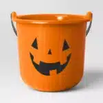 Orange Pumpkin Stackable Halloween Trick or Treat Pail - Hyde and EEK! Boutique™: Jack-o'-Lantern Design, No Assembly Required