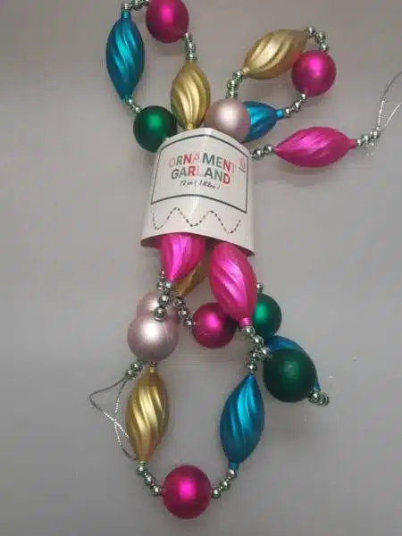 Ornament Garland 72inches, Colourful