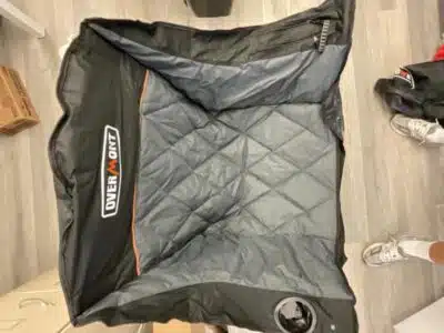 Overmont Oversized Folding Camping Chair - Fully Padded with Cooler Pocket Carry Bag - Heavy Duty Portable Collapsible Lawn Chair Supports 450 LBS for Outdoor Sports Beach Garden Picnic