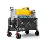Overmont Ultra-Compact Collapsible Wagon Cart - 200L Portable Folding Wagon with All-Terrain Wheels, Utility Foldable Wagon for Beach Grocery Shopping Camping Garden - 330lbs Load Capacity