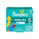 Pampers Baby Dry Diapers - Size 5, 128 Count, Absorbent Disposable Diapers