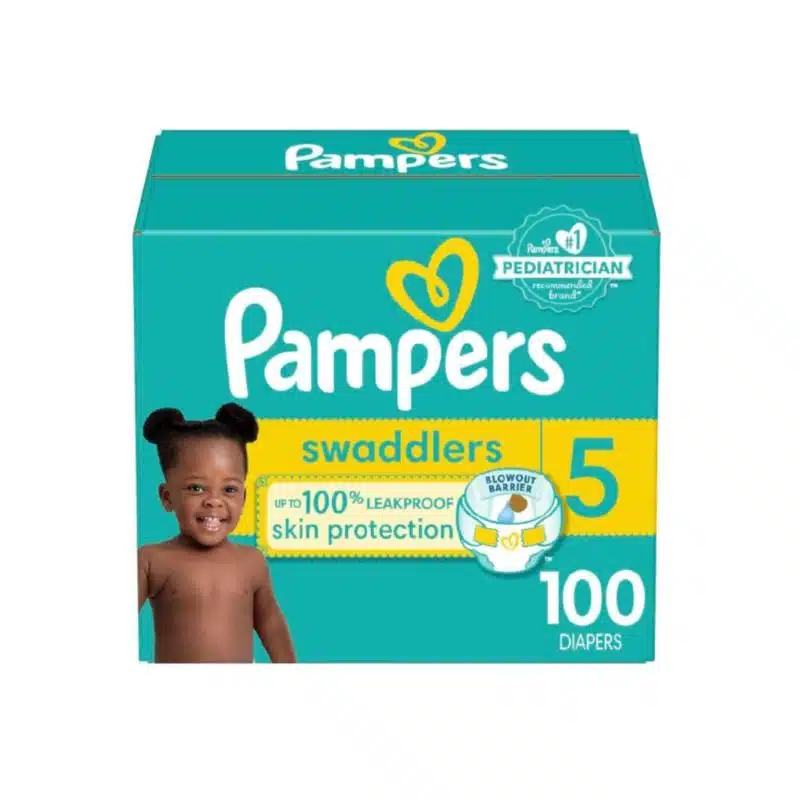 Pampers Swaddlers Active Baby Diapers, Size 5, 100 Count