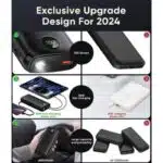 Portable Charger with Built in Cable Power Bank 40000mAh PD 30W Fast Charger Battery Pack Built-in Type-C/iOS Cable and Flashlight Compatible with iPhone Samsung Google iPad etc