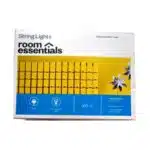 Room Essentials Clear String Lights 100 Lights Black Wire/Sockets Plug In